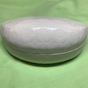 Coach White Vinyl Sunglasses Case